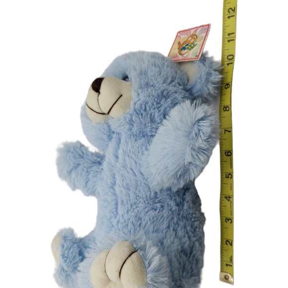 It's in the bag Blue White Plush Teddy Bear 10 Inches Stuffed Animal Kellytoy - Picture 9 of 9
